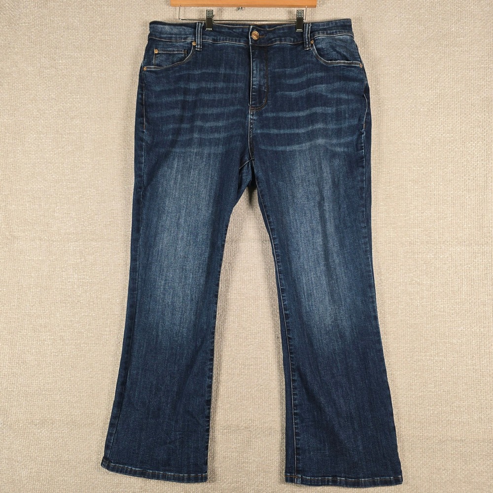Sts Blue Mandy High Rise Bootcut Jeans Dark Wash Blue Stretch Size 38x30